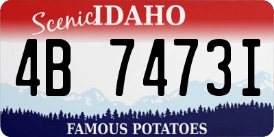ID license plate 4B7473I