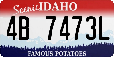 ID license plate 4B7473L