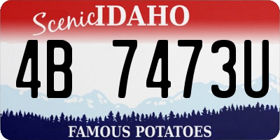 ID license plate 4B7473U
