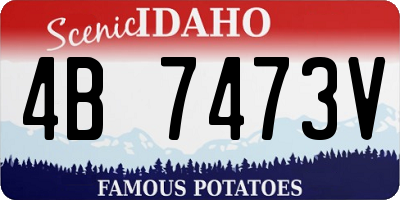 ID license plate 4B7473V