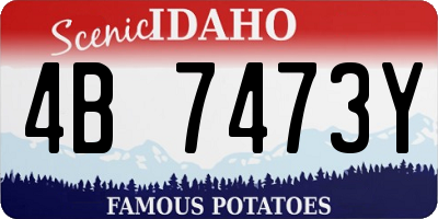 ID license plate 4B7473Y