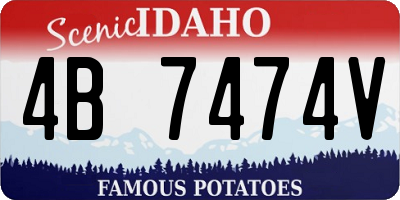 ID license plate 4B7474V