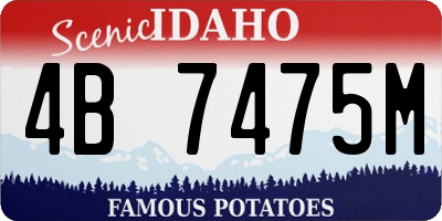 ID license plate 4B7475M