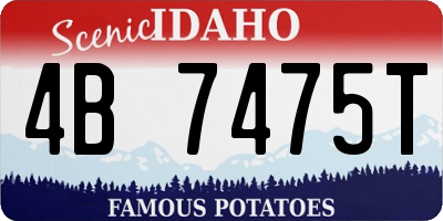ID license plate 4B7475T