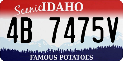 ID license plate 4B7475V