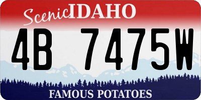 ID license plate 4B7475W