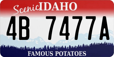 ID license plate 4B7477A