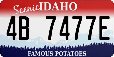 ID license plate 4B7477E