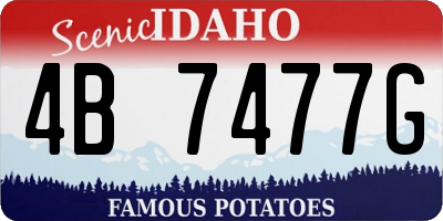 ID license plate 4B7477G