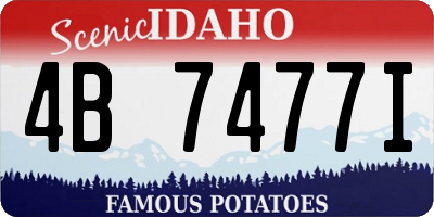 ID license plate 4B7477I