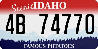 ID license plate 4B7477O