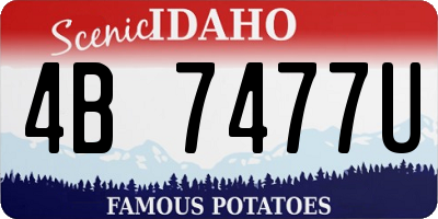 ID license plate 4B7477U