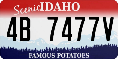 ID license plate 4B7477V