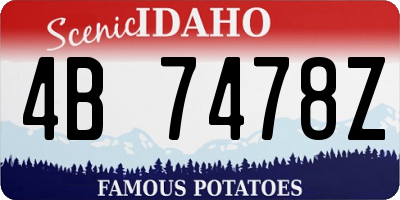 ID license plate 4B7478Z