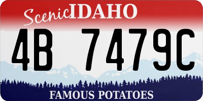 ID license plate 4B7479C