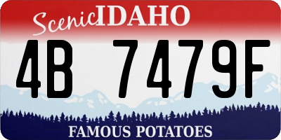 ID license plate 4B7479F