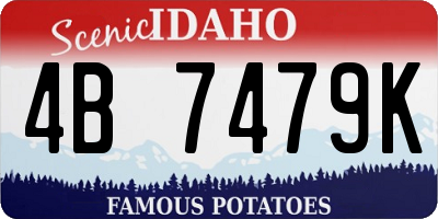 ID license plate 4B7479K