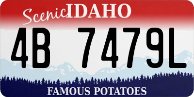 ID license plate 4B7479L