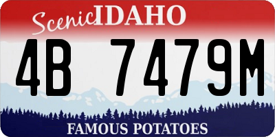 ID license plate 4B7479M