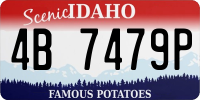 ID license plate 4B7479P