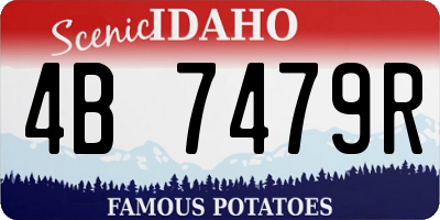 ID license plate 4B7479R