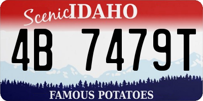 ID license plate 4B7479T
