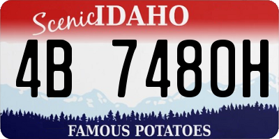 ID license plate 4B7480H
