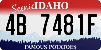 ID license plate 4B7481F