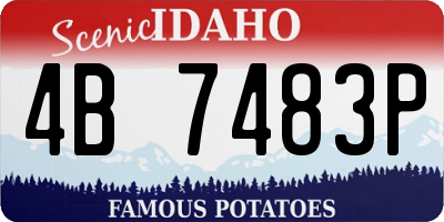 ID license plate 4B7483P