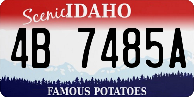 ID license plate 4B7485A