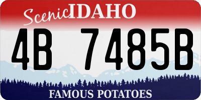 ID license plate 4B7485B