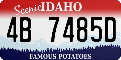 ID license plate 4B7485D