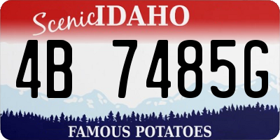 ID license plate 4B7485G