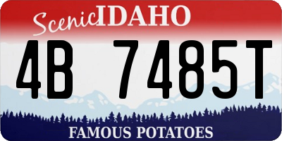 ID license plate 4B7485T