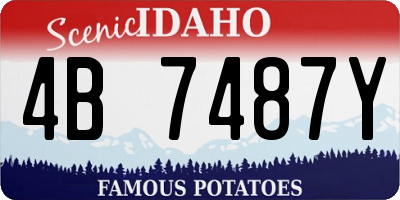 ID license plate 4B7487Y