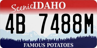 ID license plate 4B7488M