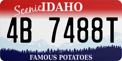 ID license plate 4B7488T