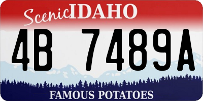 ID license plate 4B7489A