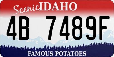 ID license plate 4B7489F