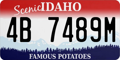 ID license plate 4B7489M