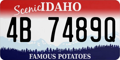 ID license plate 4B7489Q