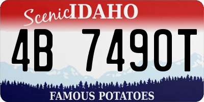 ID license plate 4B7490T