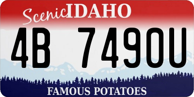 ID license plate 4B7490U