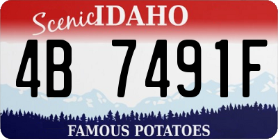 ID license plate 4B7491F