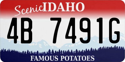 ID license plate 4B7491G