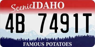ID license plate 4B7491T