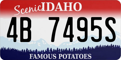 ID license plate 4B7495S