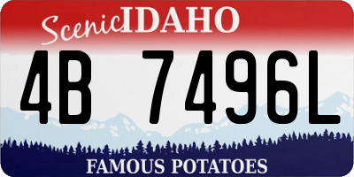 ID license plate 4B7496L