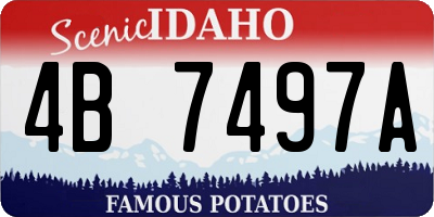 ID license plate 4B7497A