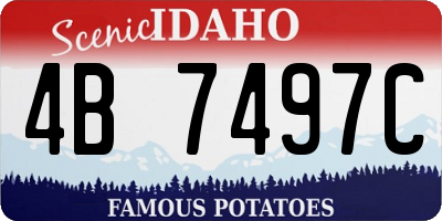 ID license plate 4B7497C